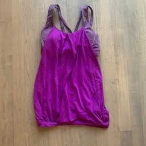 lulu lemon tank top with built in bra